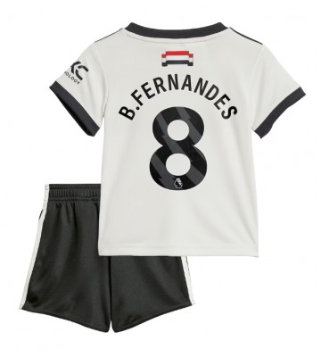 Manchester United Bruno Fernandes #8 Tercera Equipación Niños 2024-25 Manga Corta (+ Pantalones cortos)